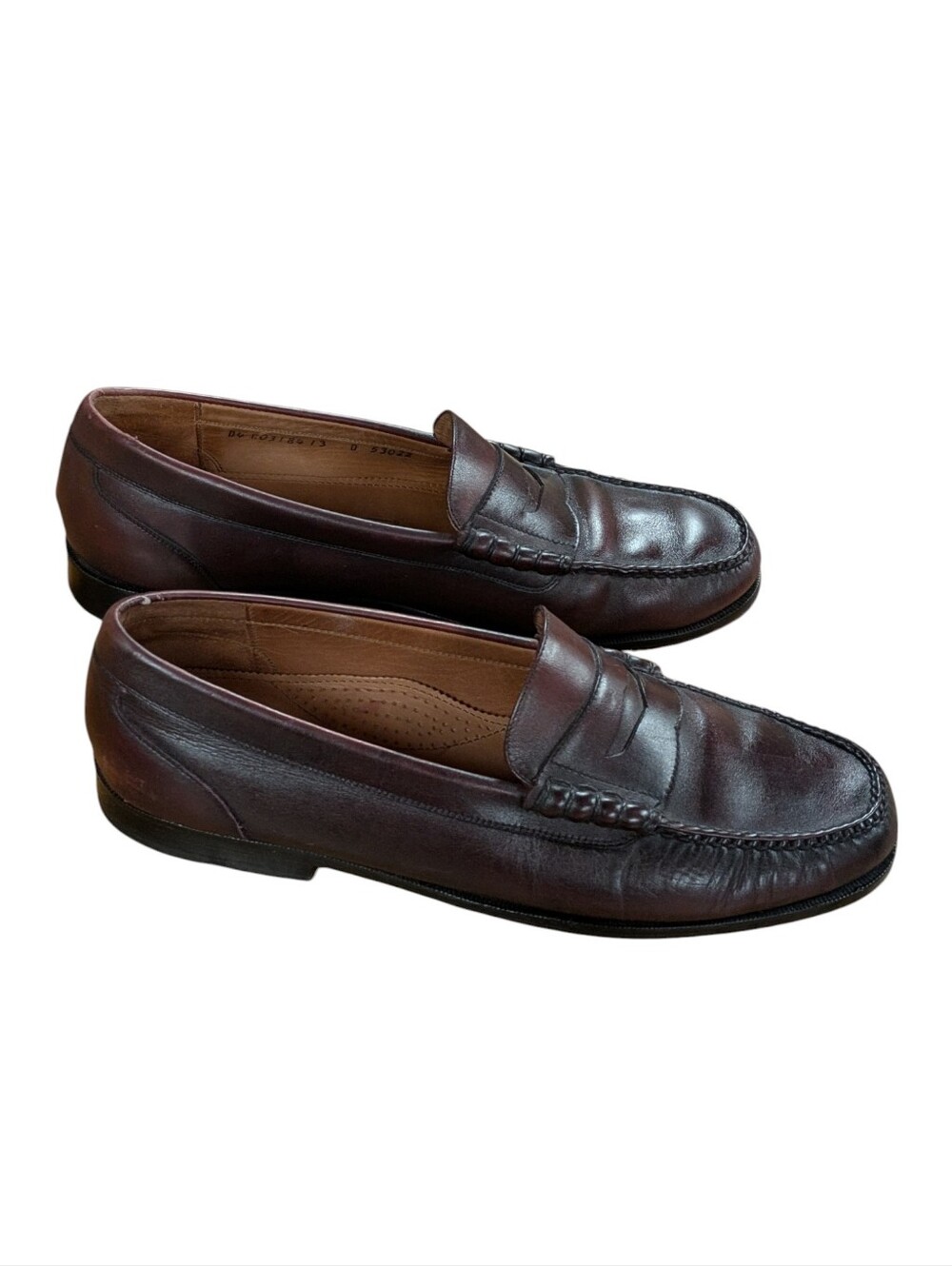 Cole Haan Brown Burgundy Penny Loafers Men's Size 13 - Picture 2 of 11
